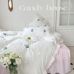 Coquette Room Tulip Ruffle Bedding Set