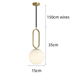 Miravique Hooked Glass Ball Pendant Lights