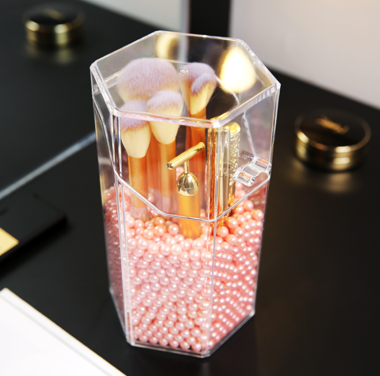 Pearl Beads Makeup Brush Organizer