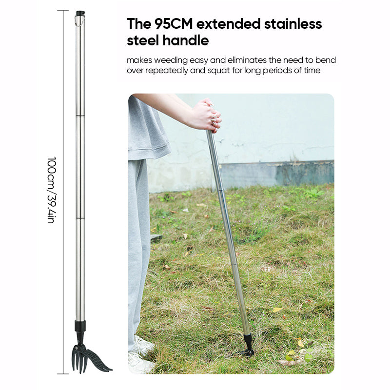 Stainless Steel Adjustable Long Handle Detachable Weed Puller