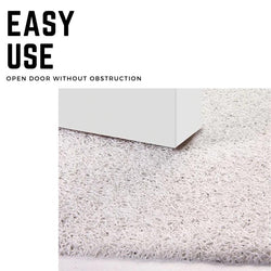 Gray Geometric Customizable Non-Slip PVC Loop Pile Doormats