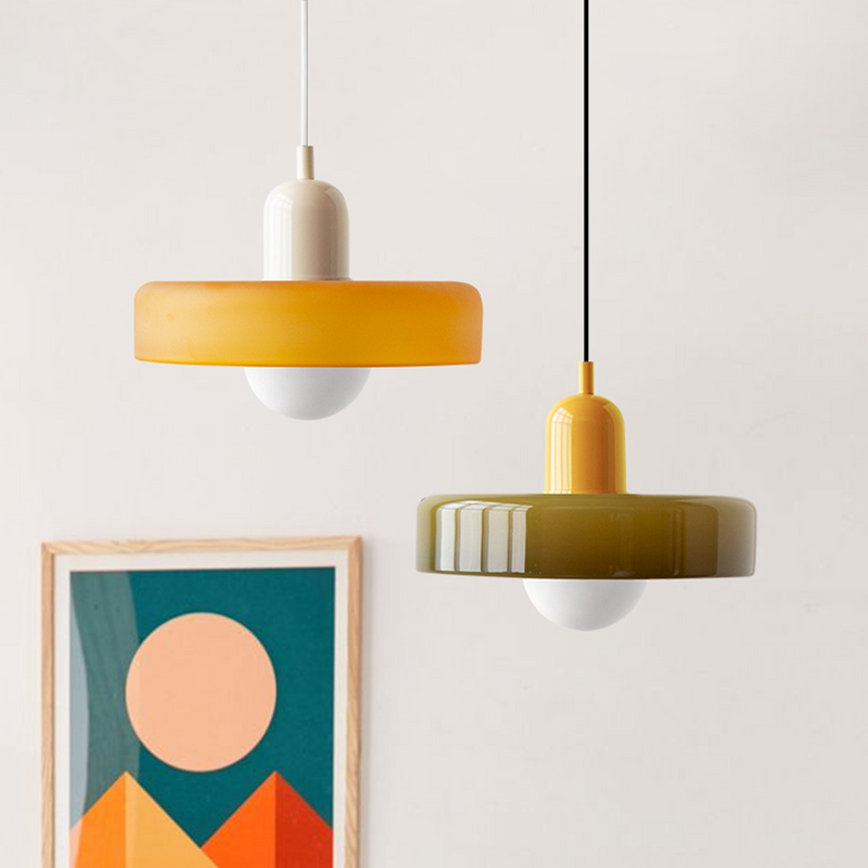 Bauhaus Pendant Lamp – Colored Glass Stylish Design