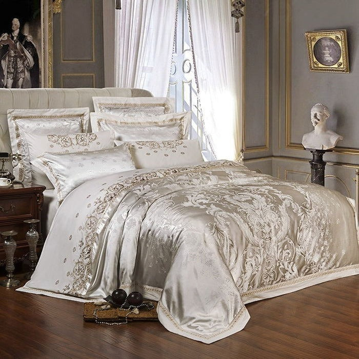 Miravique Luxury Silky Jacquard Cotton Bedding Set