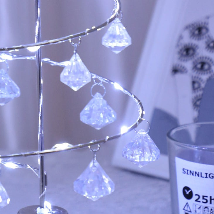 Crystal Christmas Tree Table Lamp