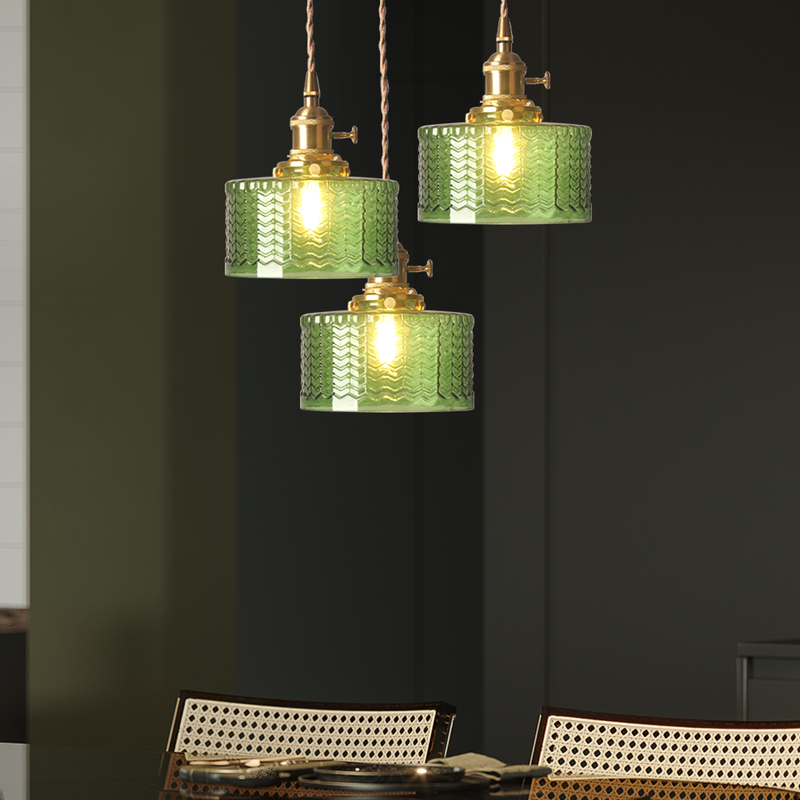 Miravique Stunning Cylinder Glass Pendant Light