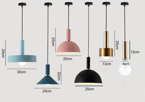 Miravique Macaron Colored Pendant Lights