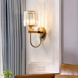 Wall Lamp - CrystalLux - Cylindrical Design - Gold Finish