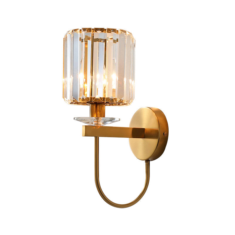 Wall Lamp - CrystalLux - Cylindrical Design - Gold Finish