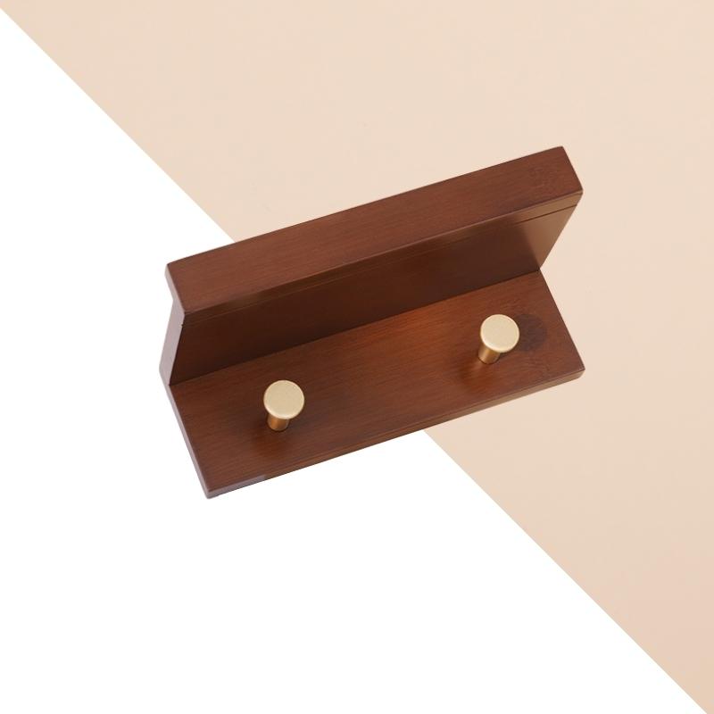 Huxley Wall Storage Shelf with Gold Hooks