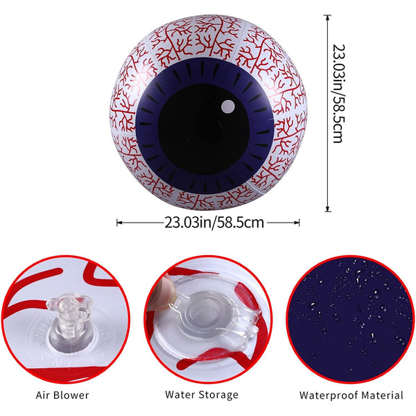 24-Inch Halloween Inflatable Ghost Eyeball Decor