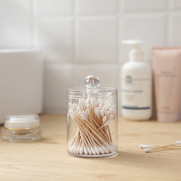 Transparent Cotton Bud Storage Jar