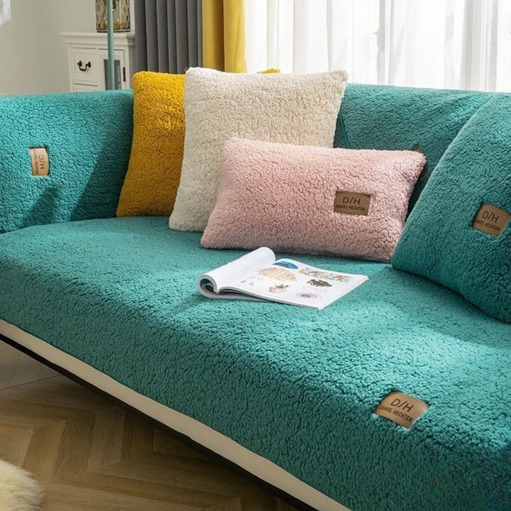 Sofa Cover - Plush - Soft Towel - Living Room Decor