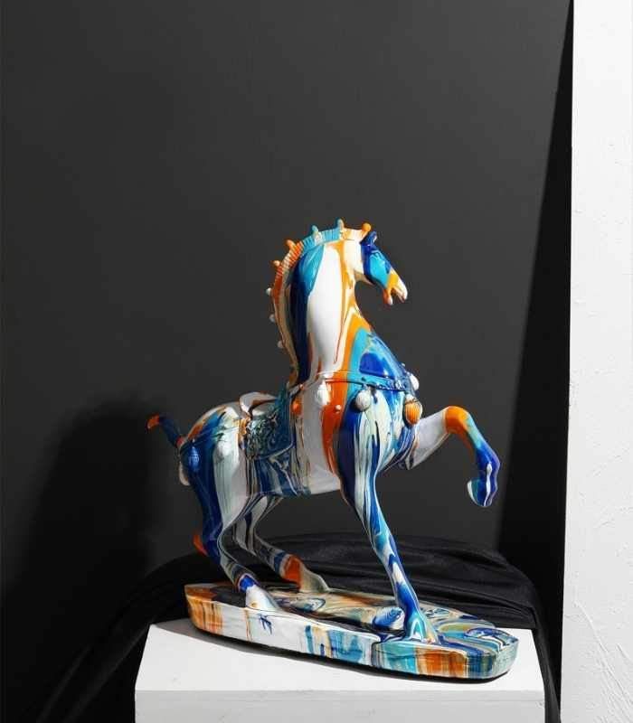 Decorative Sculpture Horse Pride Resin White 35cm