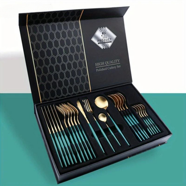 Luxury Cutlery Set - 24 Pieces Stainless Steel