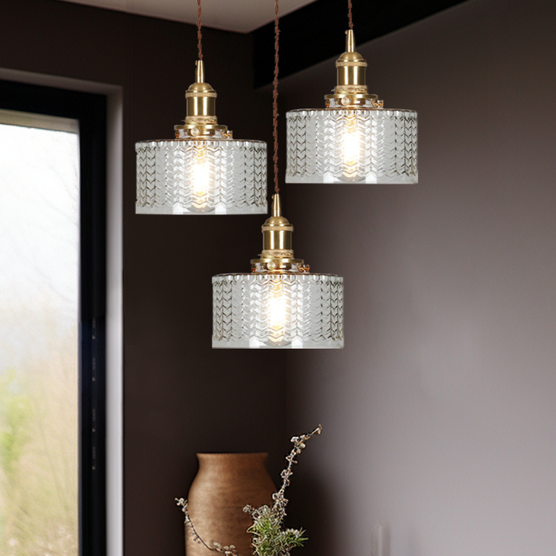 Miravique Stunning Cylinder Glass Pendant Light