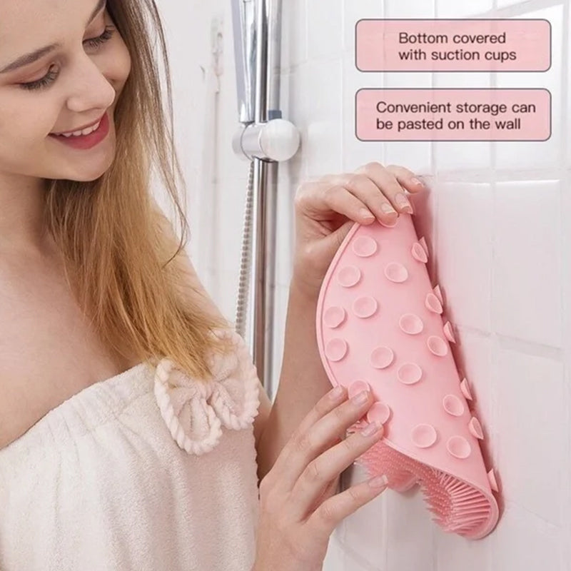 Shower Foot & Back Scrubber - Anti-Skid Silicone Massage Pad for Deep Clean and Relaxation