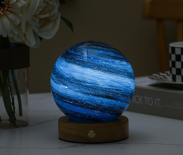 Glass Moon Lamp