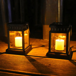 SolarGlow – Solar-Powered Candle Lantern for Outdoors