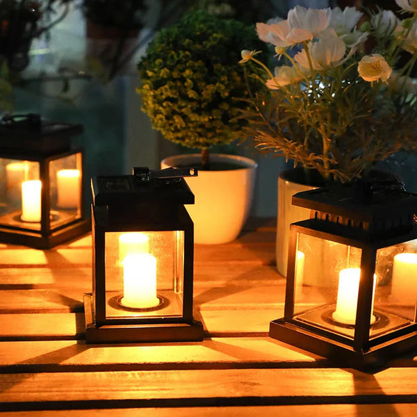 SolarGlow – Solar-Powered Candle Lantern for Outdoors