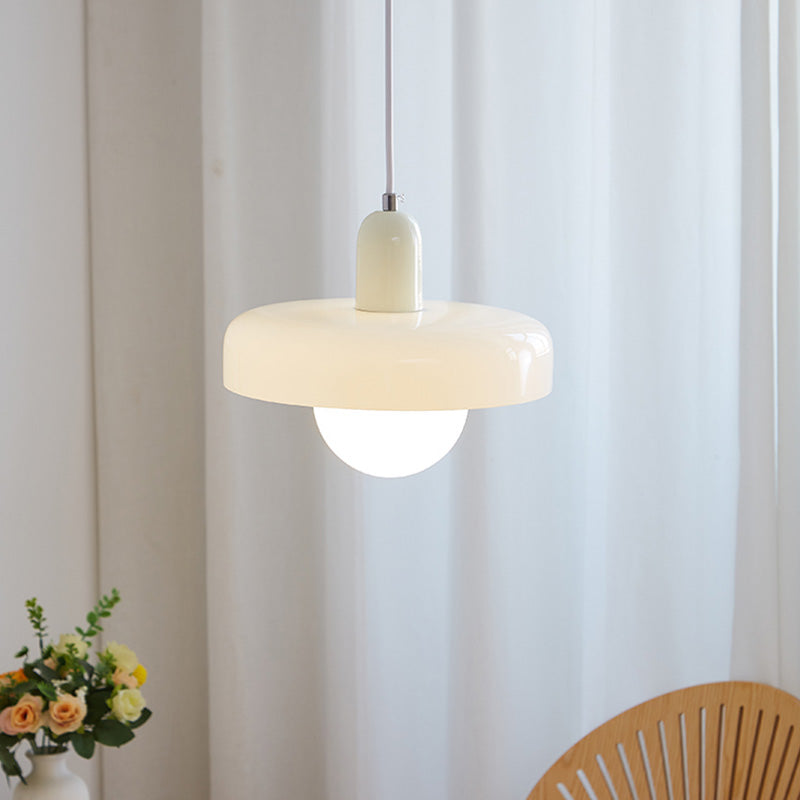 Minimalist Pastel Milk Glass Penadant Light