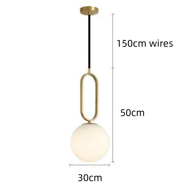 Miravique Hooked Glass Ball Pendant Lights