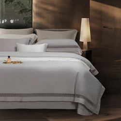 Miravique Silver Egyptian Cotton Bedding Set