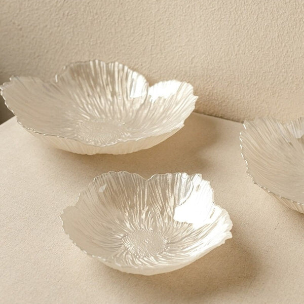 Miravique Floral Shaped Glass Decorative Bowl