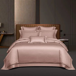 Miravique Rose Jacquard Egyptian Cotton Luxury Bedding Set