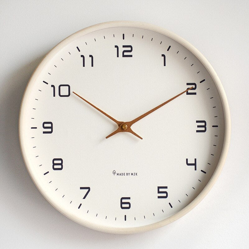 Luxora Nordic Design Wall Clock – Solid Wood Timepiece for Elegant Interiors