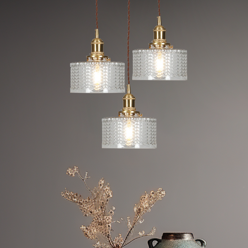 Miravique Stunning Cylinder Glass Pendant Light