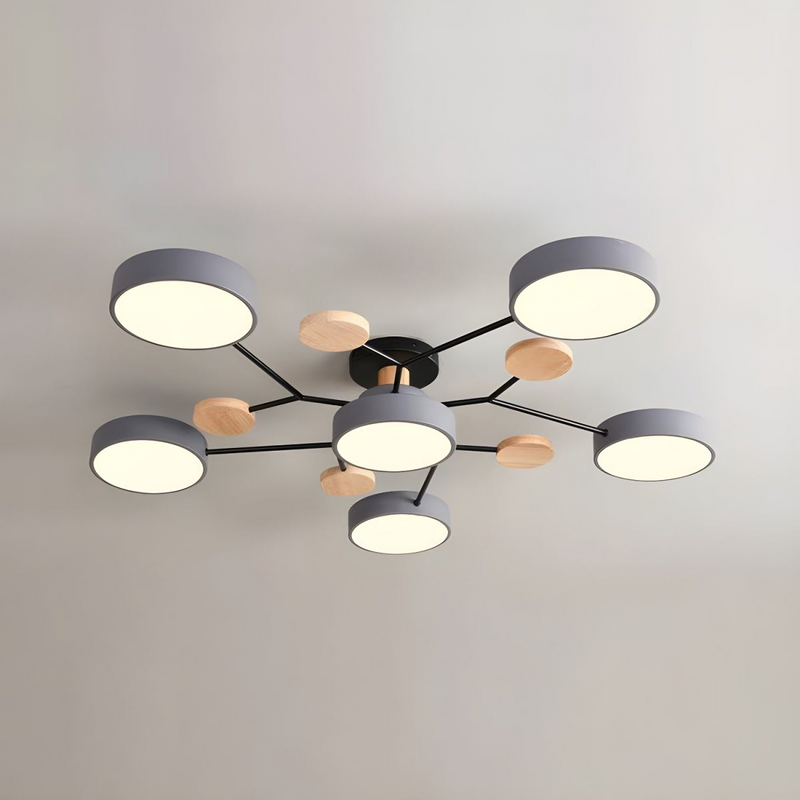 Miravique Iron LED Semi-Flush Ceiling Light