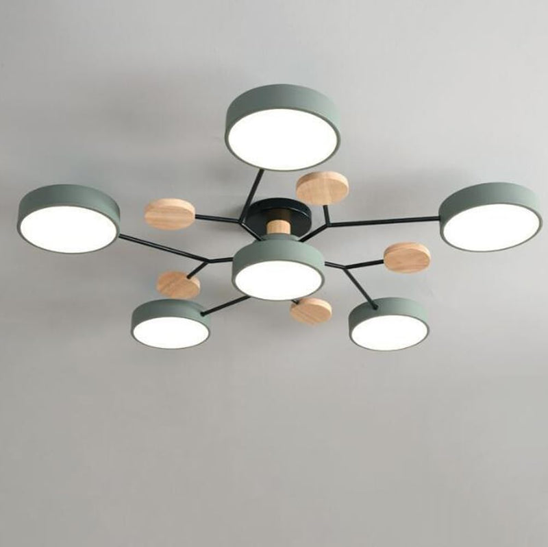 Miravique Iron LED Semi-Flush Ceiling Light