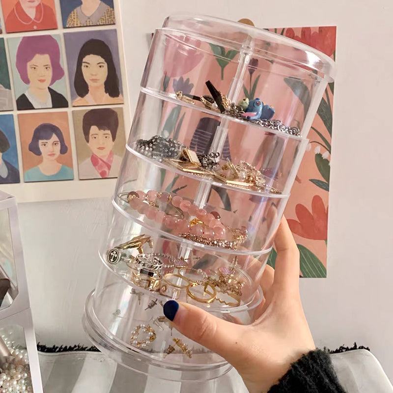 Hair Pin Jewelry Transparent Rotating Storage