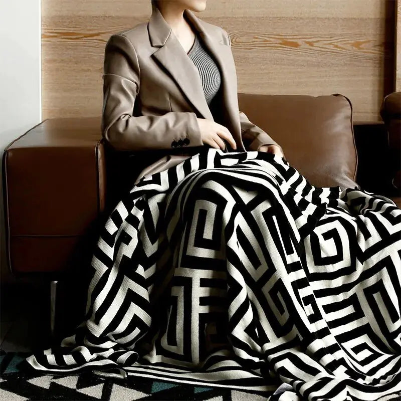 Modern Geometric Throw Blanket