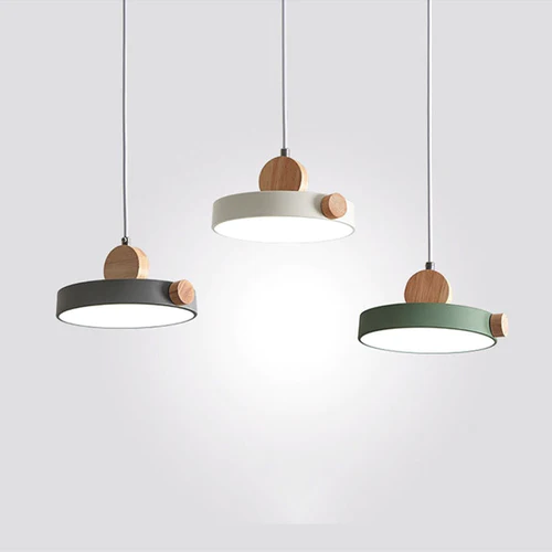 Miravique Metal and Wood Pendant Light