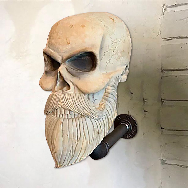 Motorcycle Helmet Holder Ghost Head Wall Decoration Resin Skull Halloween Bone