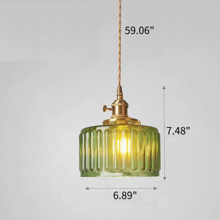 Miravique Stunning Cylinder Glass Pendant Light