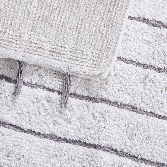 Arbor Stripe Tassel Cotton Tufted Rug