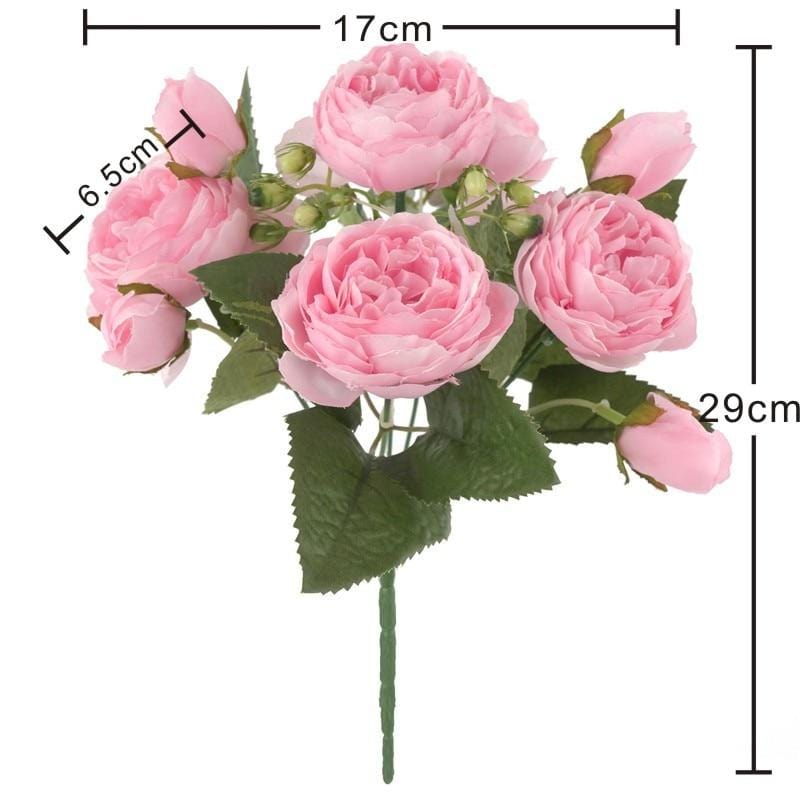 Elegant Faux Peony Flower Arrangement – Realistic Silk Peonies for Home Decor, Weddings & Events