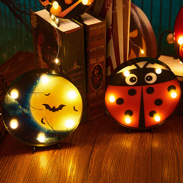 Halloween Decoration LED Light Pumpkin Ladybug Bat Head