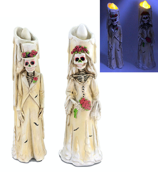 Candle LED Lights Horror Candle Skull Couple Props