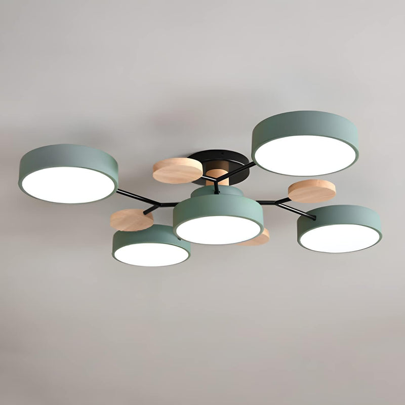 Miravique Iron LED Semi-Flush Ceiling Light