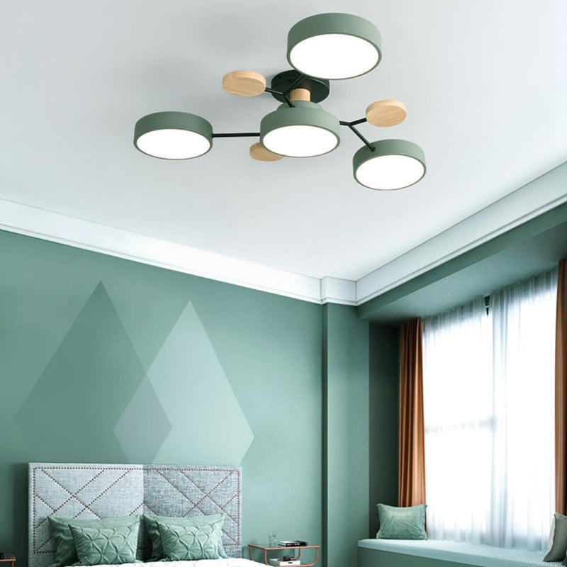 Miravique Iron LED Semi-Flush Ceiling Light