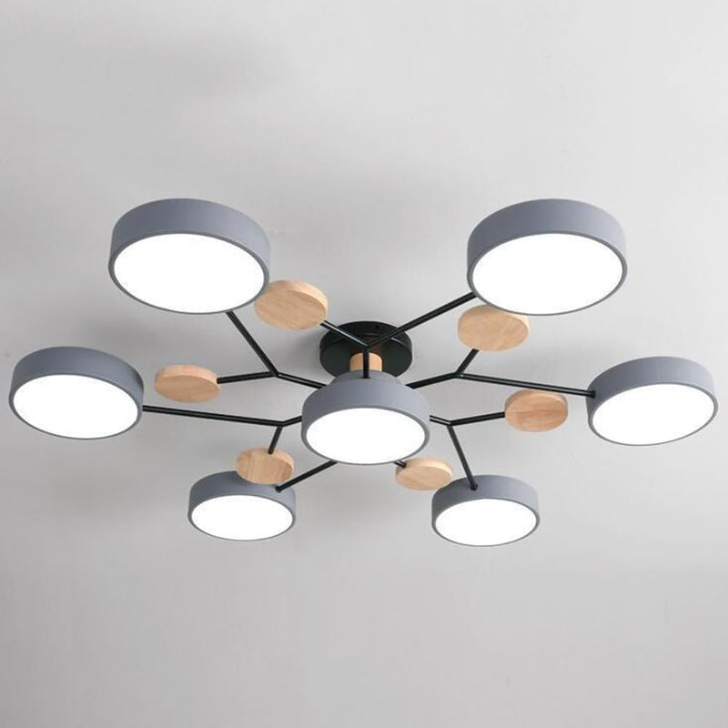 Miravique Iron LED Semi-Flush Ceiling Light