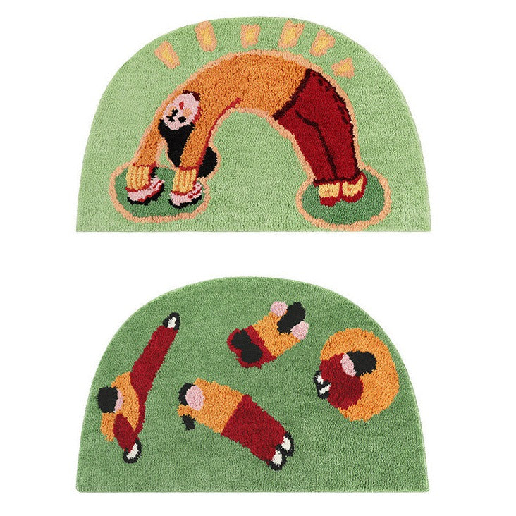 Quirky Yoga Poses Door Mat