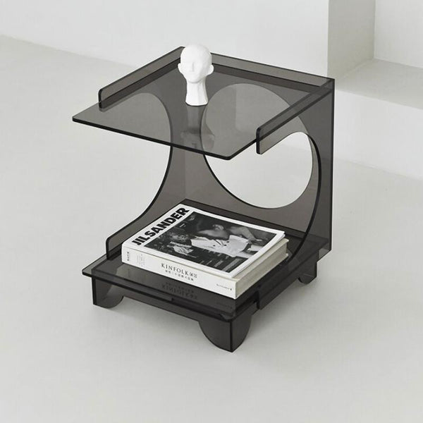 Miravique Ash Gray Acrylic Side Table