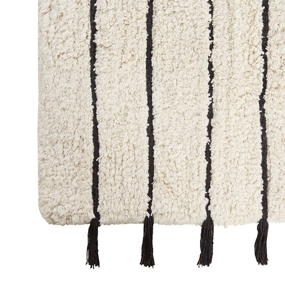 Arbor Stripe Tassel Cotton Tufted Rug