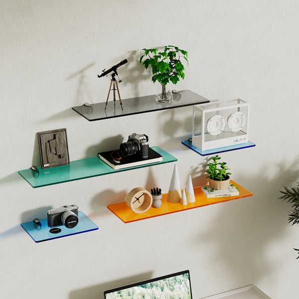 Colored Acrylic Wall Mounted Storage Shelves