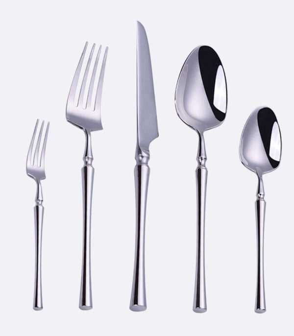 Set of 30 Classic Stainless Steel Art Deco Cutlery Silver Set for 6 people