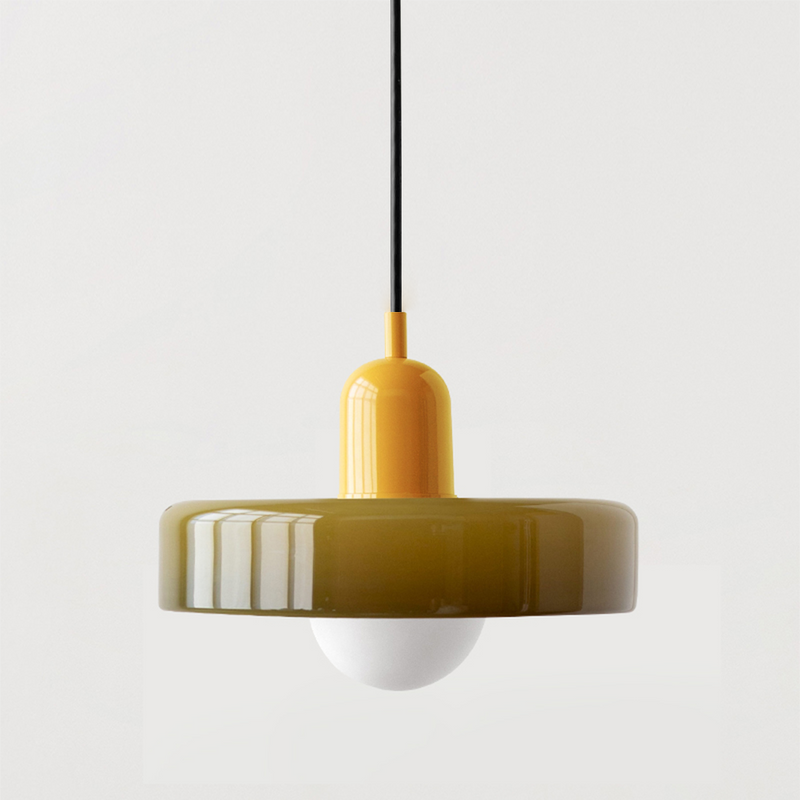 Bauhaus Pendant Lamp – Colored Glass Stylish Design